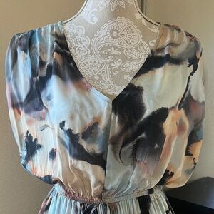 Asymmetrical Watercolor Dress